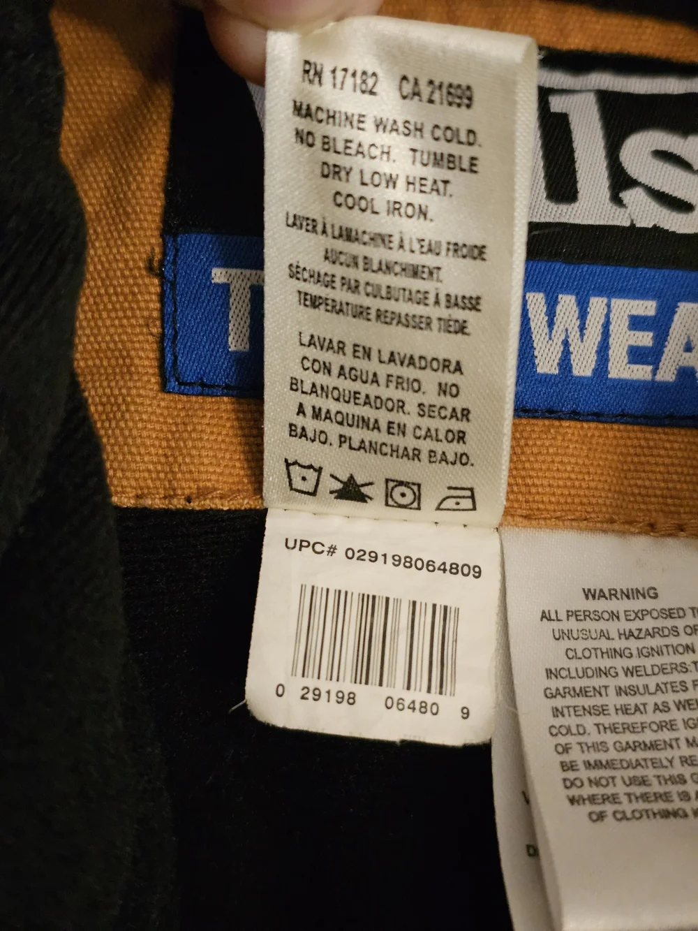 WALLS Tough Wear Work Huntig Youth Canvas Coat Jacket Full Zip Lined Large 12/14